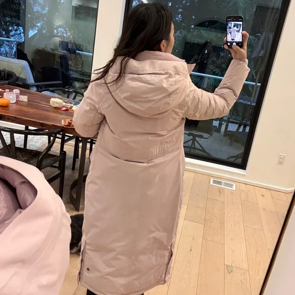 Lululemon Long Pink Down-Filled Puffer Coat - Picture 3 of 10